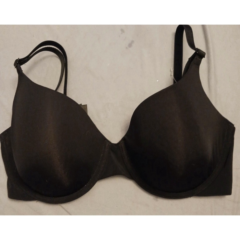NEW Amazon Essentials‎ Lightly Padded Demi Underwire Bra in Black, Size 34DD